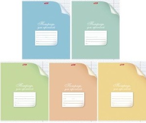 Тетрадь 12л частая косая линия плотная обложка