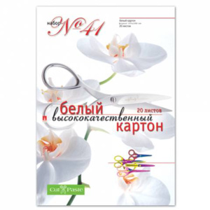 Картон белый А4 20л высококачественный Набор №41 BrunoVisconti