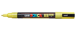 Маркер POSCA PC-3ML жёлтый с блёстками 0.9-1.3мм пулевидный наконечник