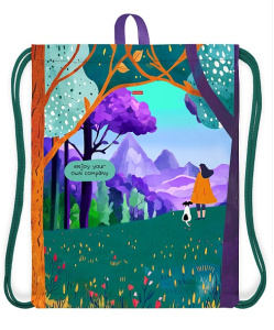 Мешок для обуви 1 отделение 41х49см Hatber Наедине с собой