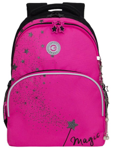 Рюкзак школьный (/4 черный - фуксия) RG-560-2 