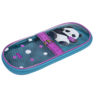 Пенал 1 отделение Hatber Плюшевые панды 220х90х25мм с карманом