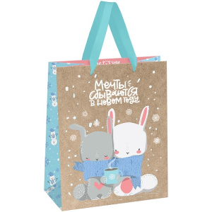 Пакет подарочный 18х23х10см MESHU Cute bunny