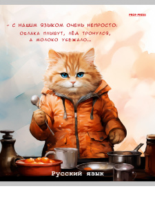 Тетрадь тематическая 48л линия Русский язык Жил был кот Prof-Press