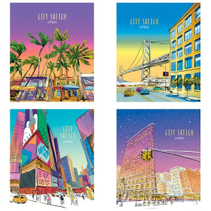 Тетрадь 96л А5 клетка ArtSpace Путешествия. City sketch