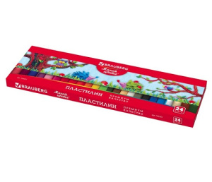 Пластилин 24цв классический BRAUBERG МАГИЯ ЦВЕТА 500гр