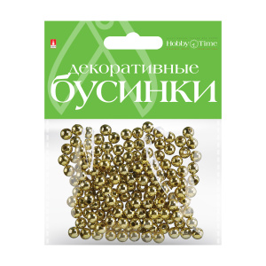 Бусины круглые золотые 6мм