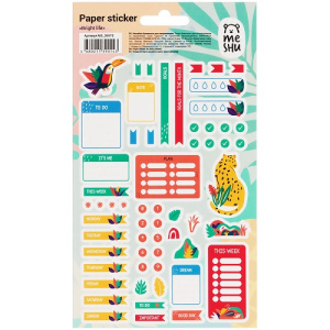 Наклейки бумажные для ежедневников MESHU Bright life 12х21см