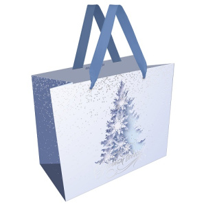 Пакет подарочный 32х26х13см MESHU Snow tree