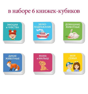Набор мими-книжек Я узнаю мир 6 книжек кубиков Робинс