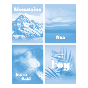 Тетрадь 96л А5 клетка BG Blue collection