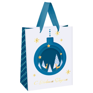 Пакет подарочный 26*32*12см MESHU Christmas tale