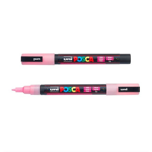 Маркер POSCA PC-3ML розовый с блёстками 0.9-1.3мм пулевидный наконечник