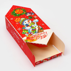 Коробка - конфета подарочная 18×28×10см С Новым годом