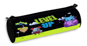 Пенал тубус 1 отделение 210х70мм на молнии Пиксель Level Up