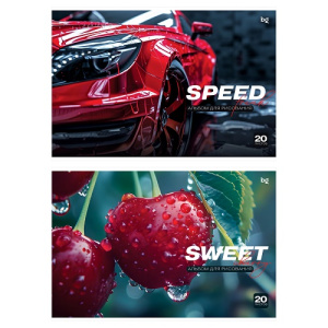 Альбом для рисования 20л А4 Sweet and speed BG на скрепке 