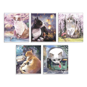 Тетрадь А5 48л клетка Котики