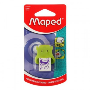 Ластик Maped LITTLE MONSTER в пластиковом футляре Maped