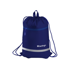 Мешок для обуви 1 отделение Berlingo Basic blue 360460мм