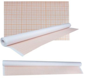 Бумага миллиметровая 640ммх10м в рулоне оранжевая