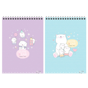Блокнот А5 60л MESHU Sweet bear на гребне