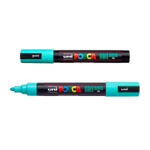 Маркер POSCA PC-5M морская волна 1.8-2.5мм пулевидный наконечник