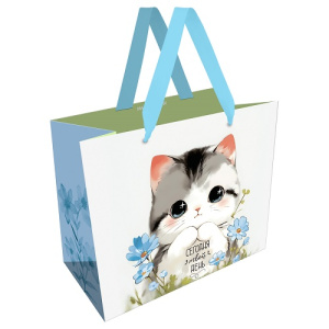 Пакет подарочный 32х26х12см MESHU Cute kitten