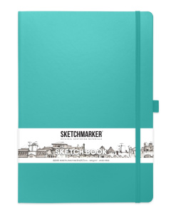 Скетчбук 21х30см 80л 140г/кв.м Sketchmarker твердая обложка Аквамарин
