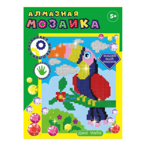 Алмазная мозаика Тукан 20x15см частичное заполнение