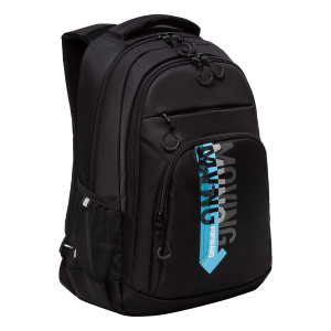 Рюкзак подростковый Grizzly с карманом для ноутбука черно-голубой