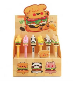Ручка шариковая 0,7мм многоцветная 8 в 1 подарочная Cute Hamburger автоматическая