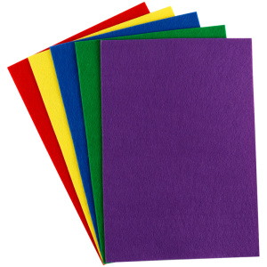 Фетр ArtSpace А4 5л 5цв 2мм интенсив