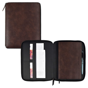 Ежедневник органайзер А5+ 120л недатированный ШЕВРЕТ КОРИЧНЕВЫЙ