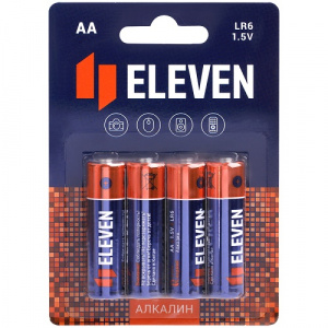Батарейка Eleven AA LR6 пальчиковые 4шт