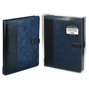Ежедневник-органайзер недатированный  А5+ 160л  ESCALADA Тиволи синий