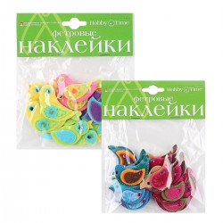 Декоративные наклейки из фетра Птички Набор №8