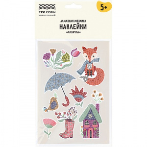 Алмазная мозаика наклейки Лисичка ТРИ СОВЫ 