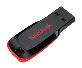 Флеш-носитель 32Gb USB2.0 Sandisk Cruzer Blade CZ50 черный с красным