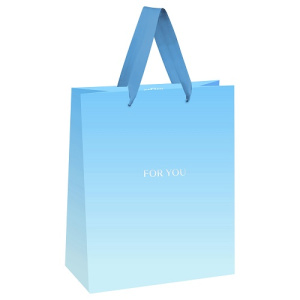 Пакет подарочный 18х23х10см MESHU For you Blue