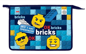 Папка для тетрадей А4 1 отделение 245х340х40мм на молнии Bricks