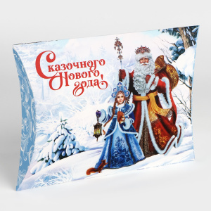 Коробка подарочные фигурная Снегири 26х19х4см
