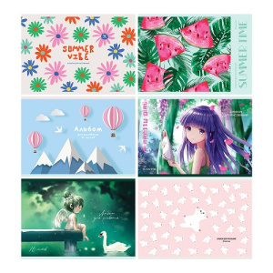 Альбом для рисования 16л А5 BG Mix. Девочки