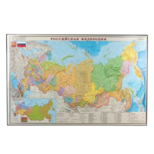 Коврик для письма 38x58см Карта РФ политическая