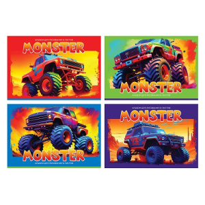 Альбом для рисования 8л А4 на скрепке BG Monster
