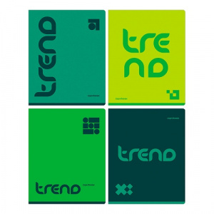 Тетрадь 48л А5 клетка BG Monocolor. Green trend