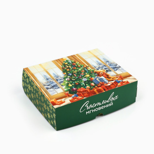 Коробка подарочная 20×17×6см Счастливых мгновений 