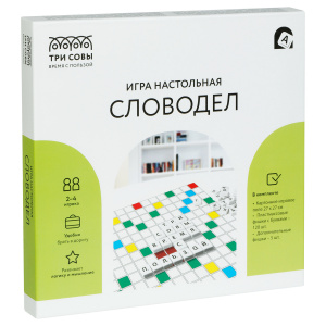 Игра настольная Словодел 27x27см ТРИ СОВЫ