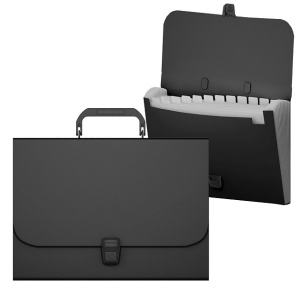 Папка-портфель A4 13 отделений ErichKrause Matt Classic черный