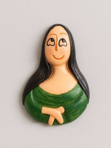Магнит из смолы на холодильник GIRLY Мона Лиза 7 x 5,5 