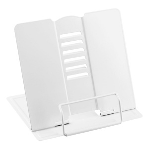 Подставка для книг СТАММ металлическая регулируемый угол наклона белая